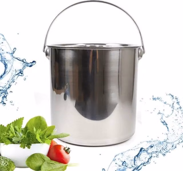 Nordara 20 l Stainless Steel Barrel with Lid in Silver