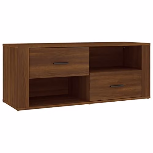 vidaXL TV Cabinet in Brown Oak, W/D/H: 100 x 40 x 40 cm – 1