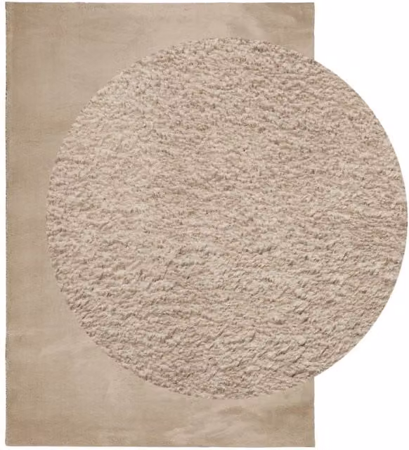 Berkfield Home HUARTE Short Pile Washable Soft Rug in Sand, W: 160 cm, D: 230 cm – 1