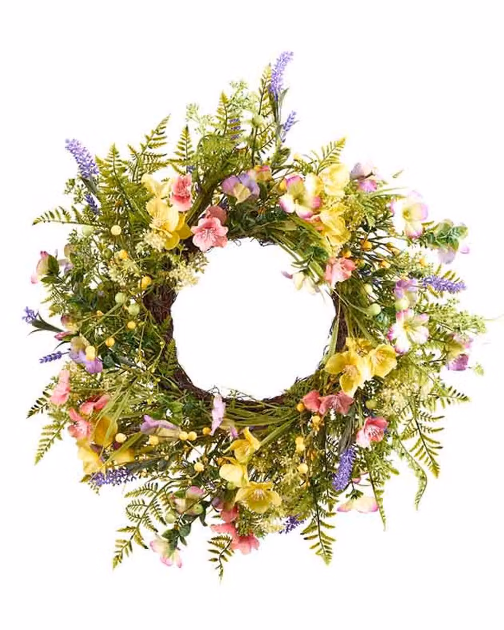 Dibor Luxury Wild Summer Flower Door Wreath in Multicolour, Diameter: 60 cm – 2