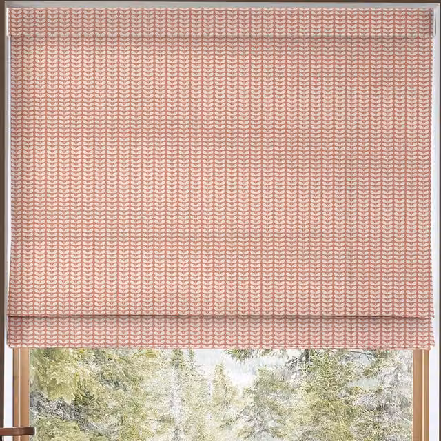 Orla Kiely Tiny Stem Blackout Roman Blind in Pink
