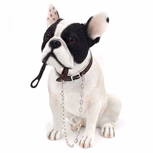 Garden Greatness French Bulldog Walkies Ornament, Black and White, Height: 18 cm