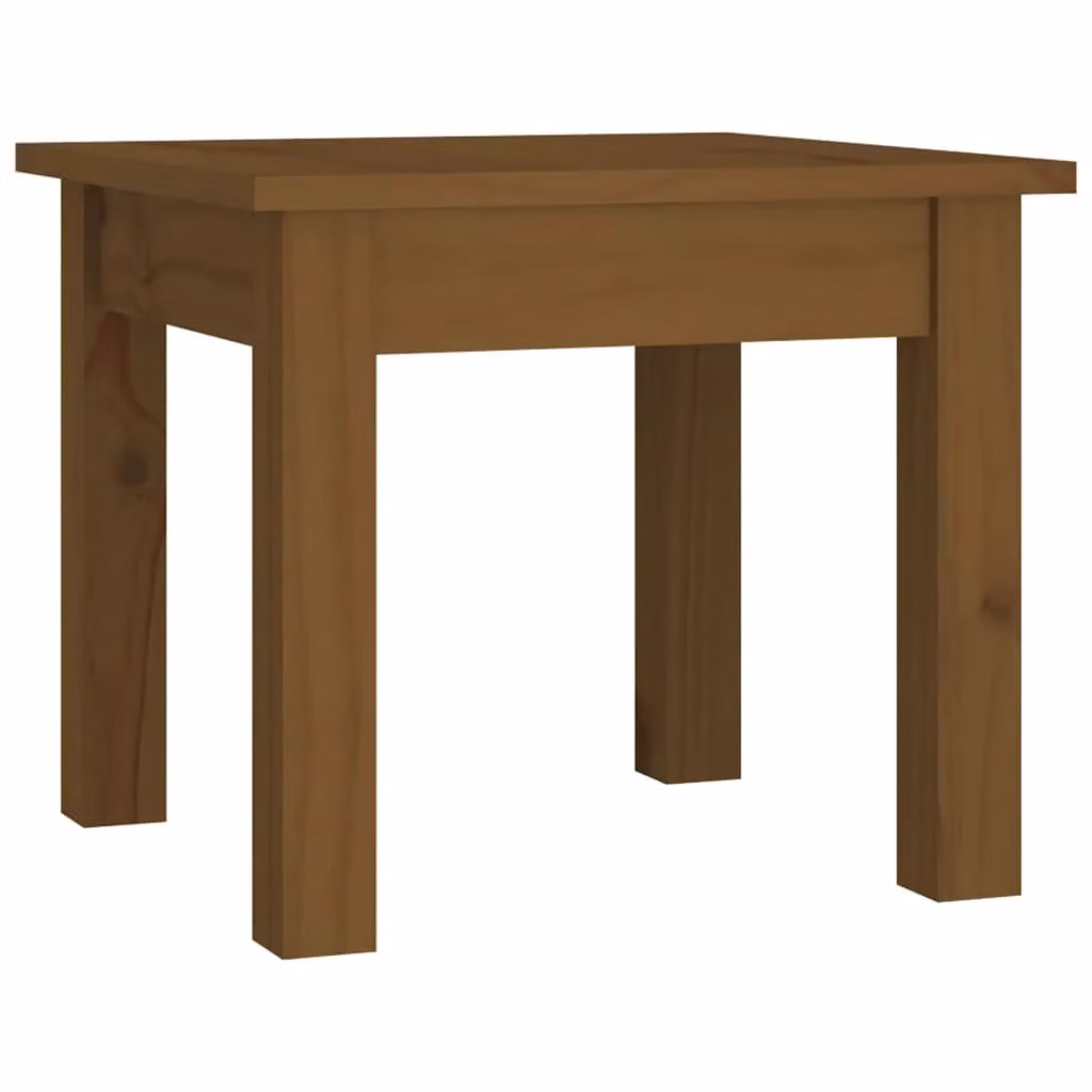 Berkfield Home Rustic Solid Wood Pine Coffee Table, Honey Brown, W/D/H: 35 x 35 x 30 cm – 2