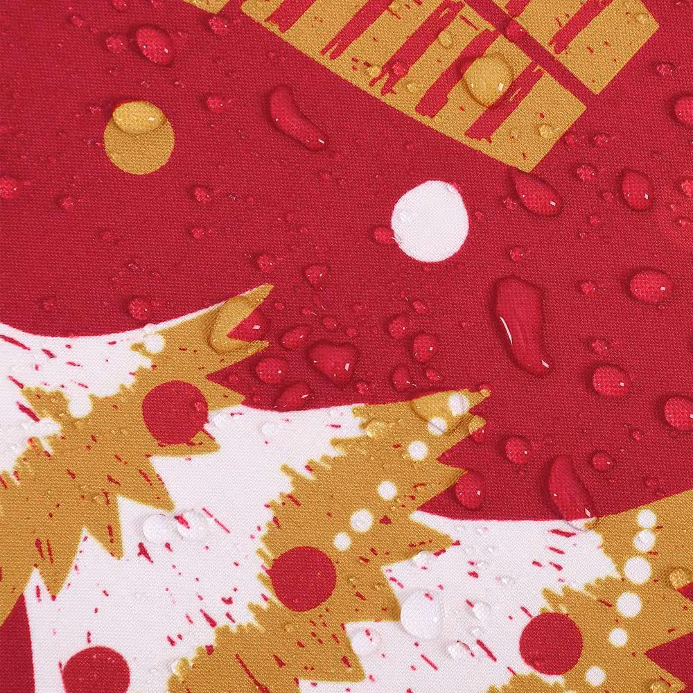 London Boutique Red Waterproof Christmas Tablecloth, Polyester, W/D/H: 137.16 x 137.16 x 1 cm – 5
