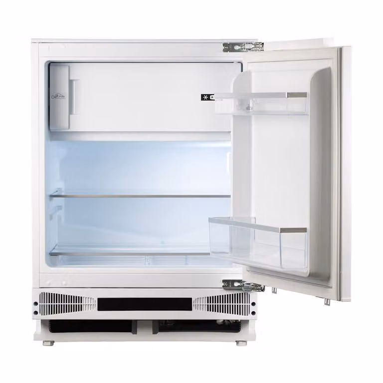Willow 111L Built Under Counter Fridge with Ice Box in White, Reversible Door