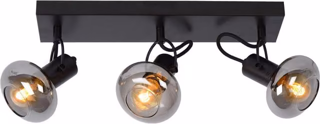 Lucide Madee Dimmable Adjustable Ceiling Spotlight Bar in Black with Transparent Glass – 3