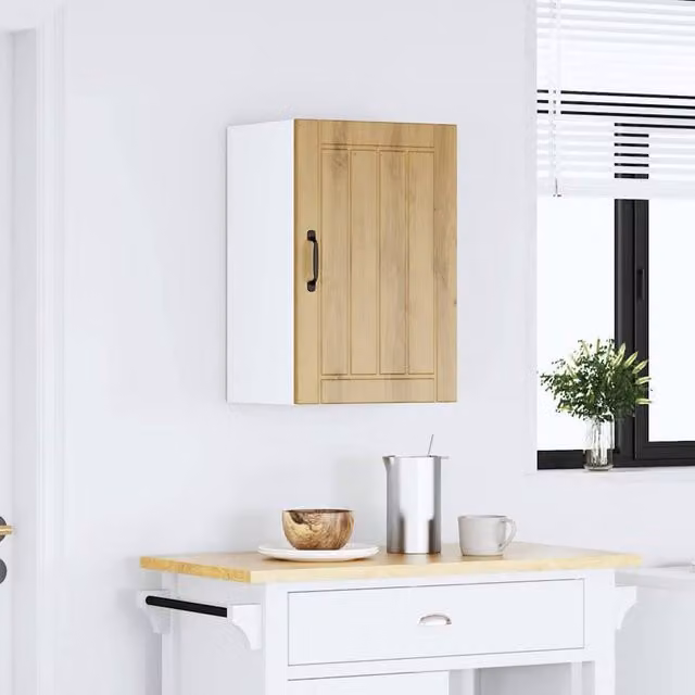 Berkfield Home Lucca Artisan Oak Kitchen Wall Cabinet, Brown, W/D/H: 60 x 31 x 40 cm – 1