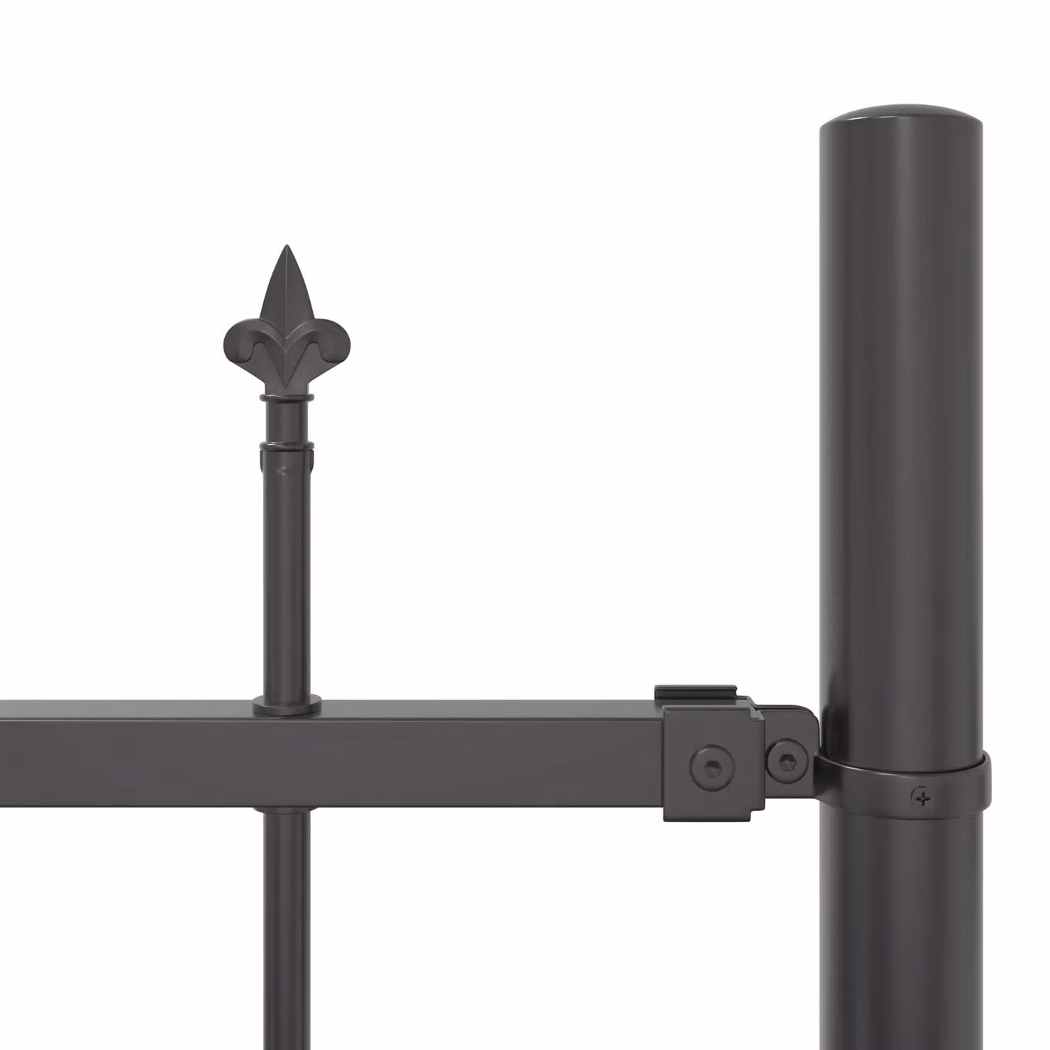 Berkfield Home Grey Steel Garden Fence with Hoop Top, H: 170 cm, W: 75 cm – 3