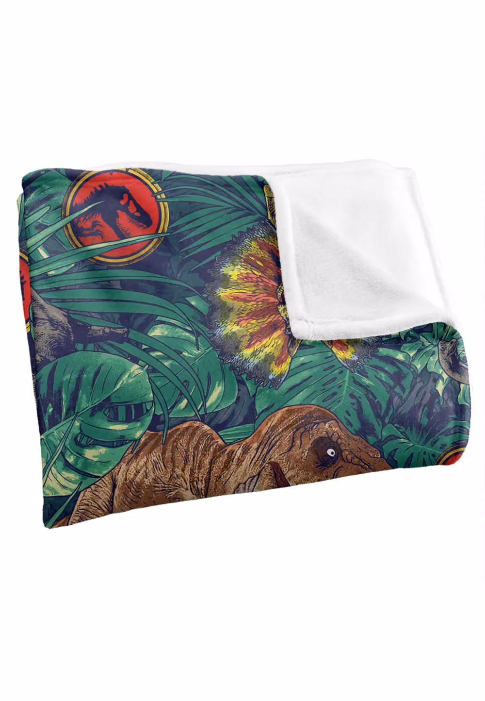 Universal Jurassic Park T-Rex Super Soft Silky Touch Throw Blanket, White, W: 152 cm, D: 127 cm – 3