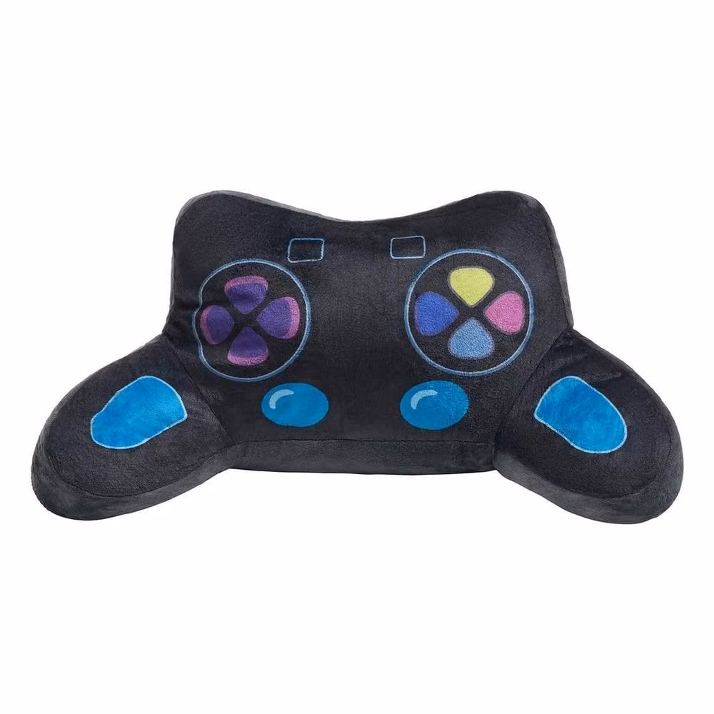 NESTLUNE Gaming Controller Cuddle Cushion Black Flannel Reading Pillow for Children – 3