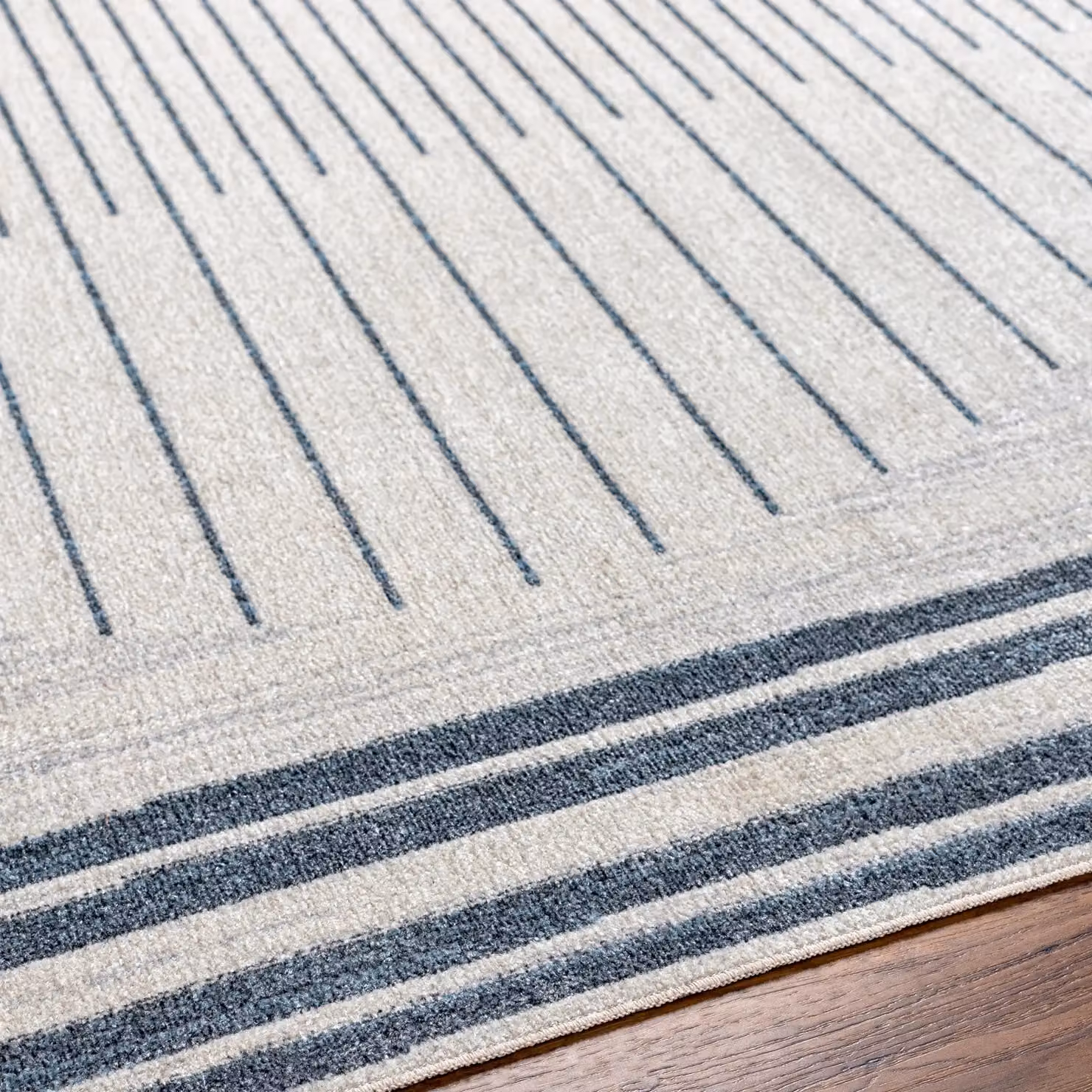 Livabliss Lilian Washable Geometric Rug in Blue, Grey and Beige, W: 160 cm, D: 215 cm – 2