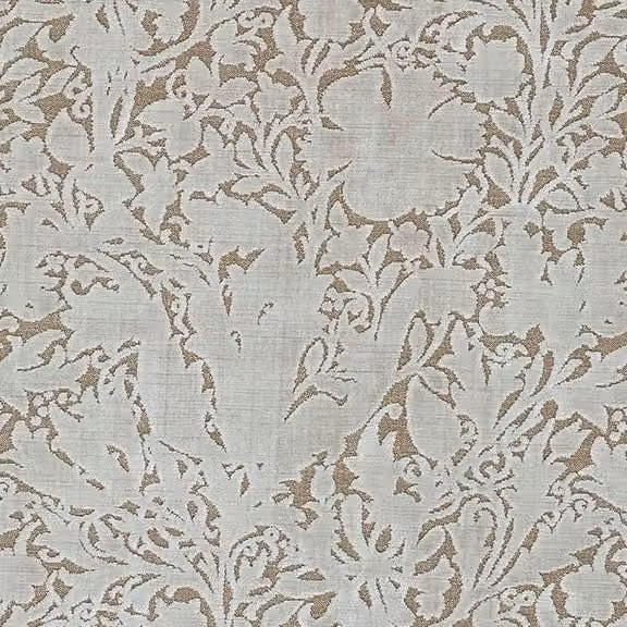 William Morris At Home Compton Silhouette Velvet Fabric Cloud Multicolour Grey and Beige