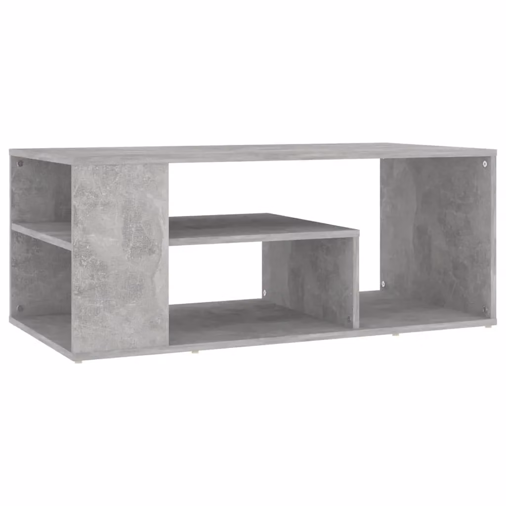 Berkfield Home Modern Rectangular Coffee Table in Concrete Grey, W: 100 cm, D: 50 cm, H: 40 cm – 2