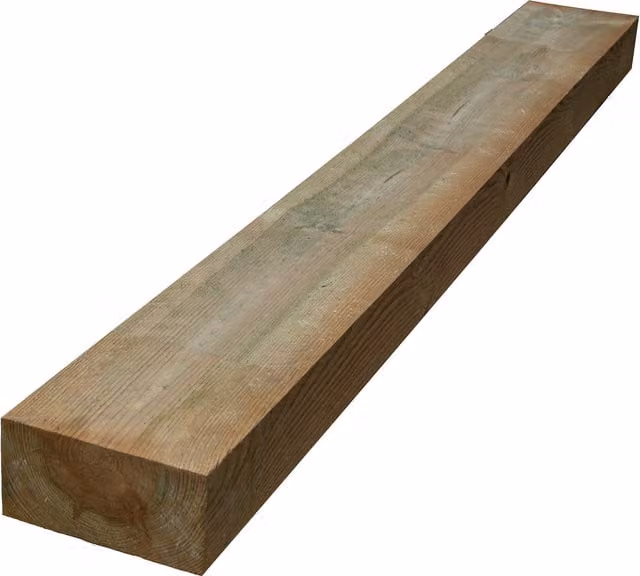 Rowlinson Natural Wooden Raised Bed Timber Sleeper 2 Pack