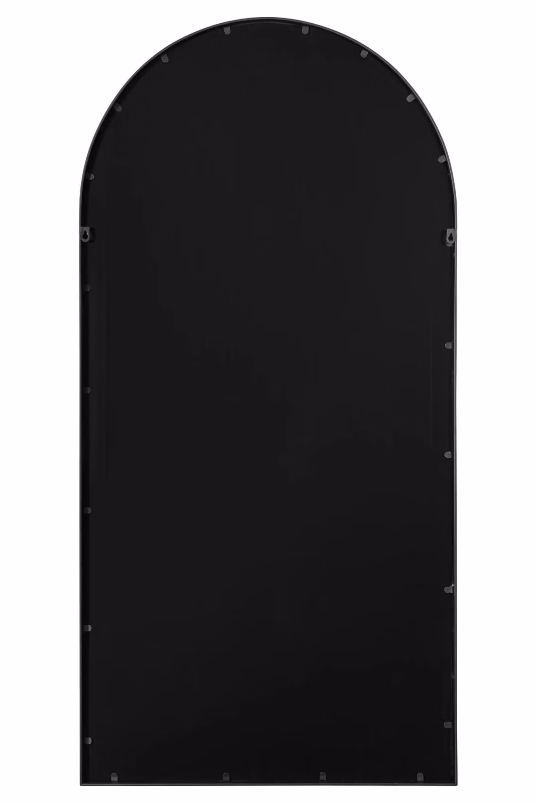 MirrorOutlet Black Metal Framed Arched Garden Wall Mirror, H 160 cm x W 80 cm – 2