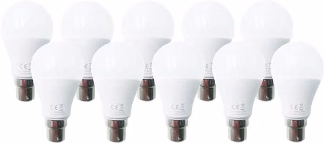ExtraStar 7W LED Ball Globe Bulb B22, Daylight 6500K, White, Height: 11 cm