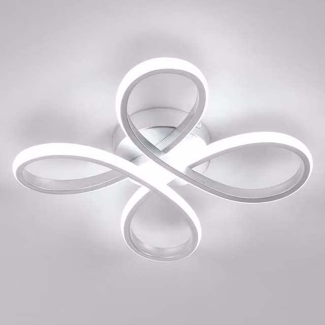 COMELY Modern 30W LED Ceiling Light in Silver with 6500K Cool White Light – 1