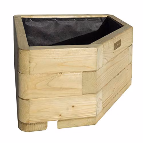 Rowlinson Marberry Corner Planter Tub in Brown, W: 50 cm, D: 50 cm, H: 50 cm – 2