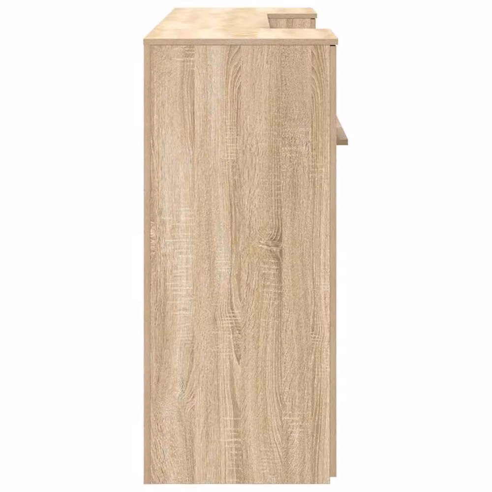 Berkfield Home Sonoma Oak Reception Desk in Light Oak, W/D/H: 200 x 50 x 103.5 cm – 2