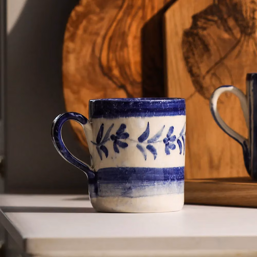 Selbrae House Blue Floral Ceramic Mug – 2