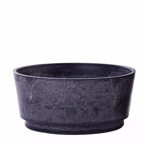 Garden Gear Caesar Marble Effect Charcoal Bowl Planter, Grey and Brown, Diameter: 46 cm