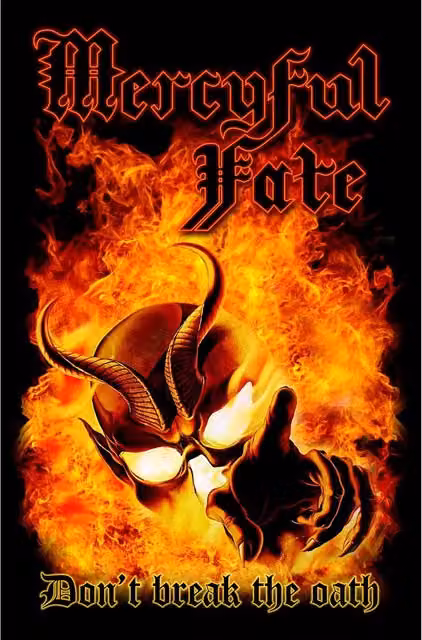 Mercyful Fate Don't Break The Oath Textile Poster in Black and Orange