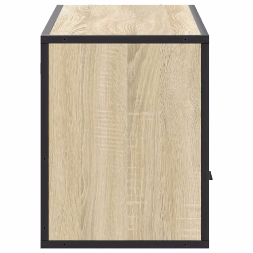 Berkfield Home Industrial TV Cabinet in Sonoma Oak and Brown, W/D/H: 100 x 39.5 x 39.5 cm – 4