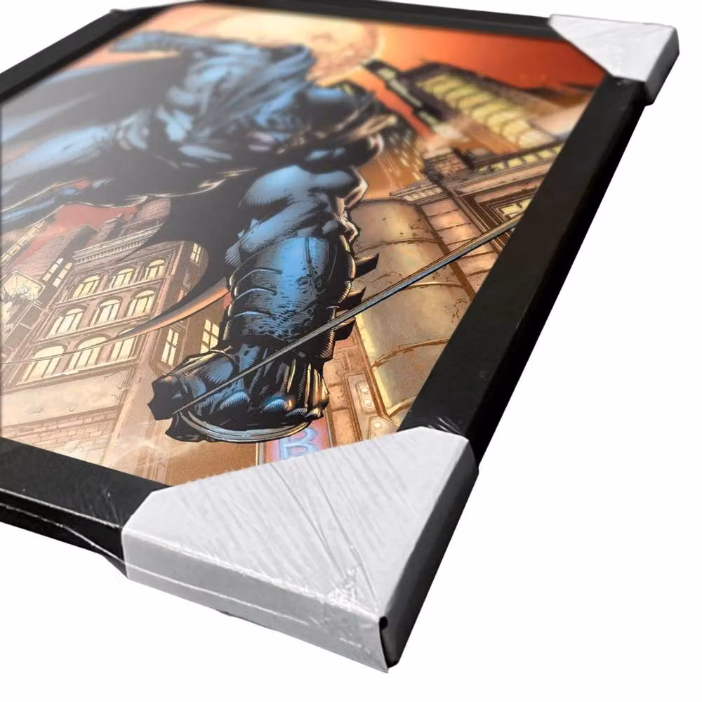 Batman Swinging Multicolour Framed Paper Poster Illustration – 2