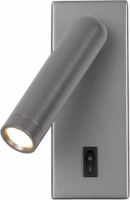 Netlighting Nova LED Reading Wall Light in Grey with 3000K Warm White Light – 1
