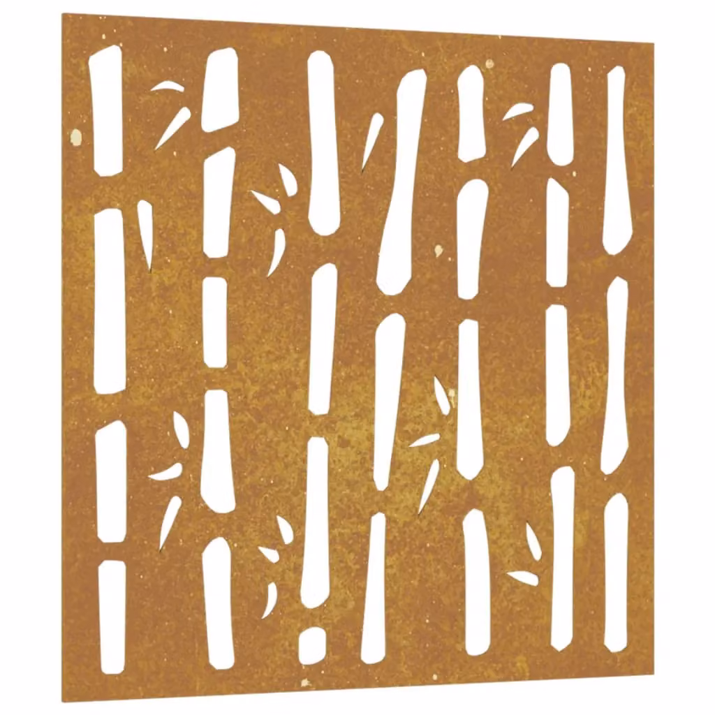 Berkfield Home Garden Brown Floral Metal Wall Decoration, W/H: 55 x 55 cm – 2