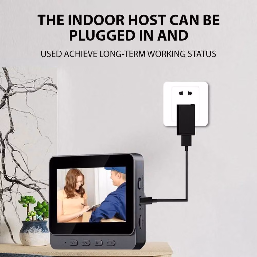 FLAVORA Wireless HD WiFi Video Doorbell Camera in Grey – 4