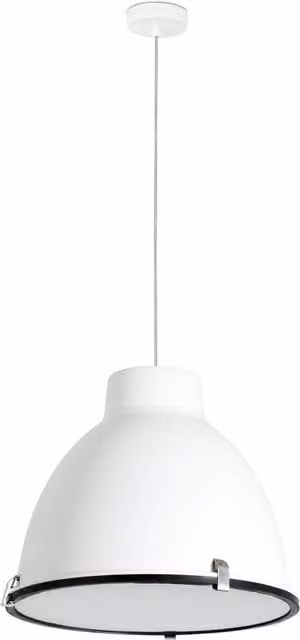 Faro Charlotte 1 Light Dome Ceiling Pendant in White