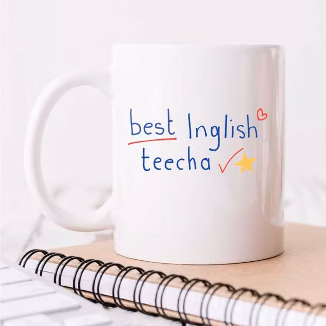60 Second Makeover Limited Best English Teacher Funny Ceramic Mug in White – 1