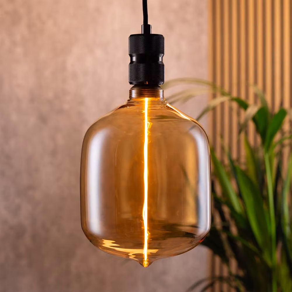 TCP Amber Vintage LED Decorative Glass Bulb, Warm White, E27 – 2
