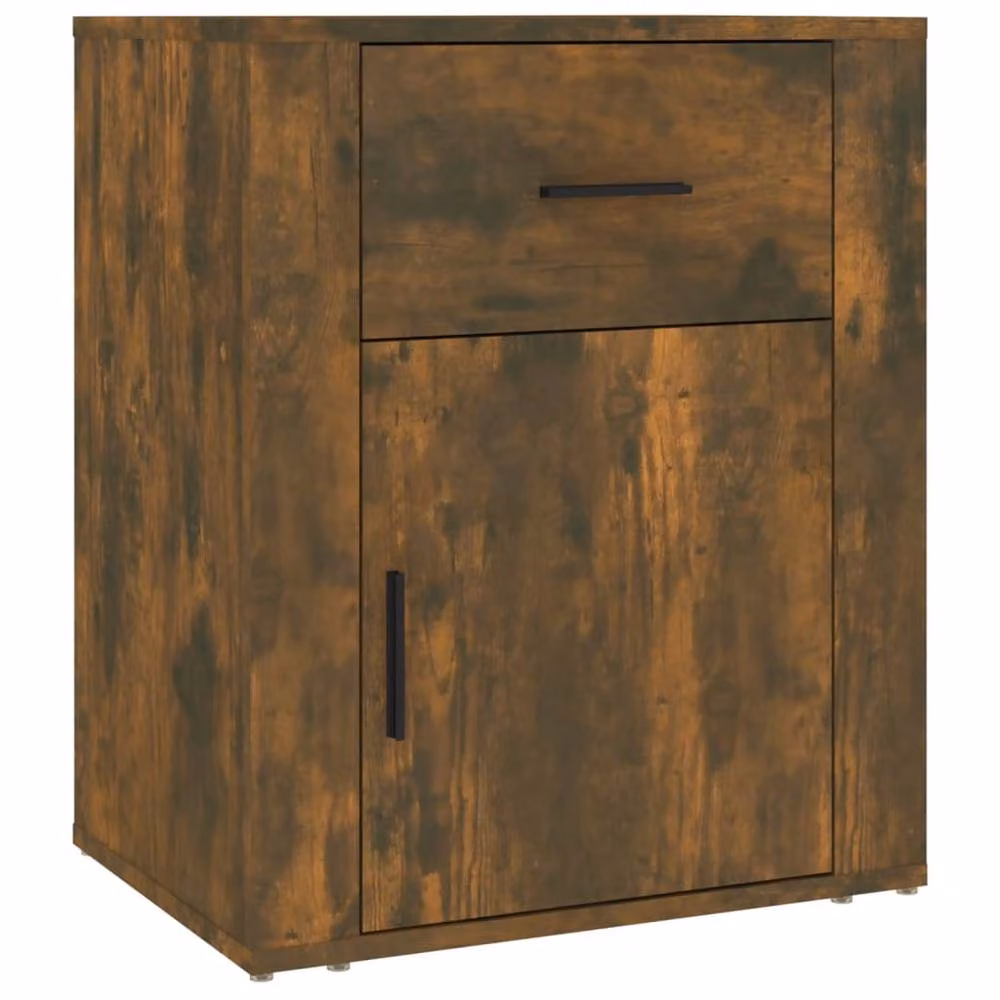 Berkfield Home Classic Bedside Cabinet in Smoked Oak Brown, W/D/H: 50 x 36 x 60 cm – 2