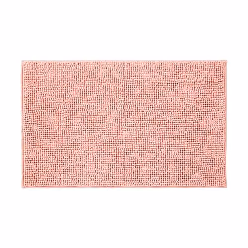 Allure Bath Fashions Pink Chenille Microfibre Non-Slip Bath Mat W: 60 cm, D: 90 cm