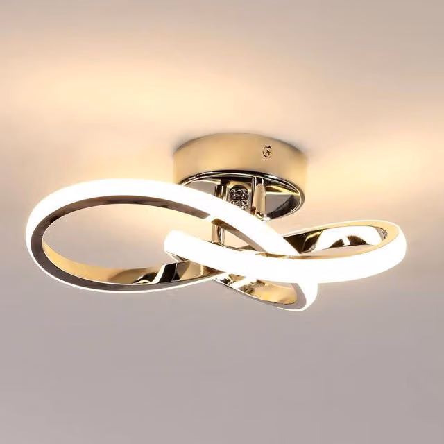 COMELY 22 W Silver LED Ceiling Light with Warm White Glow, Dia: 25 cm