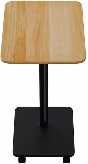 Kelvenix 2-Tier Mobile Side Table with Castors in Brown Light Walnut – 1