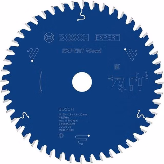 Bosch Blue Circular Saw Blade for Wood, 165 x 20 mm, 48T