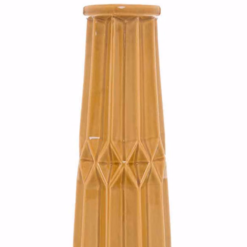 Love Lace Seville Collection Tall Ceramic Vase in Brown and Ochre – 2