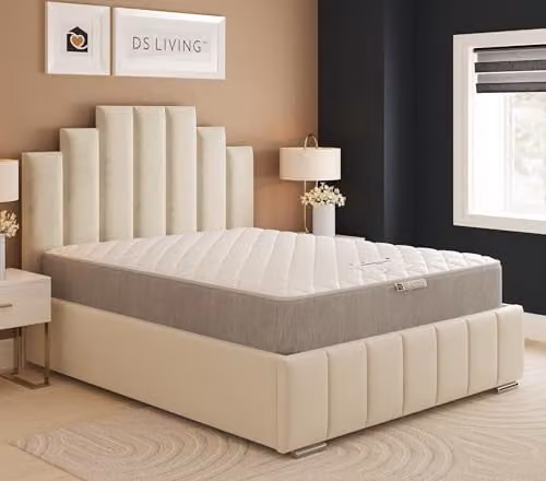 DS Living Haven Hybrid Memory Foam and Spring Mattress, Grey, W/D/H: 200 x 192 x 25 cm – 2