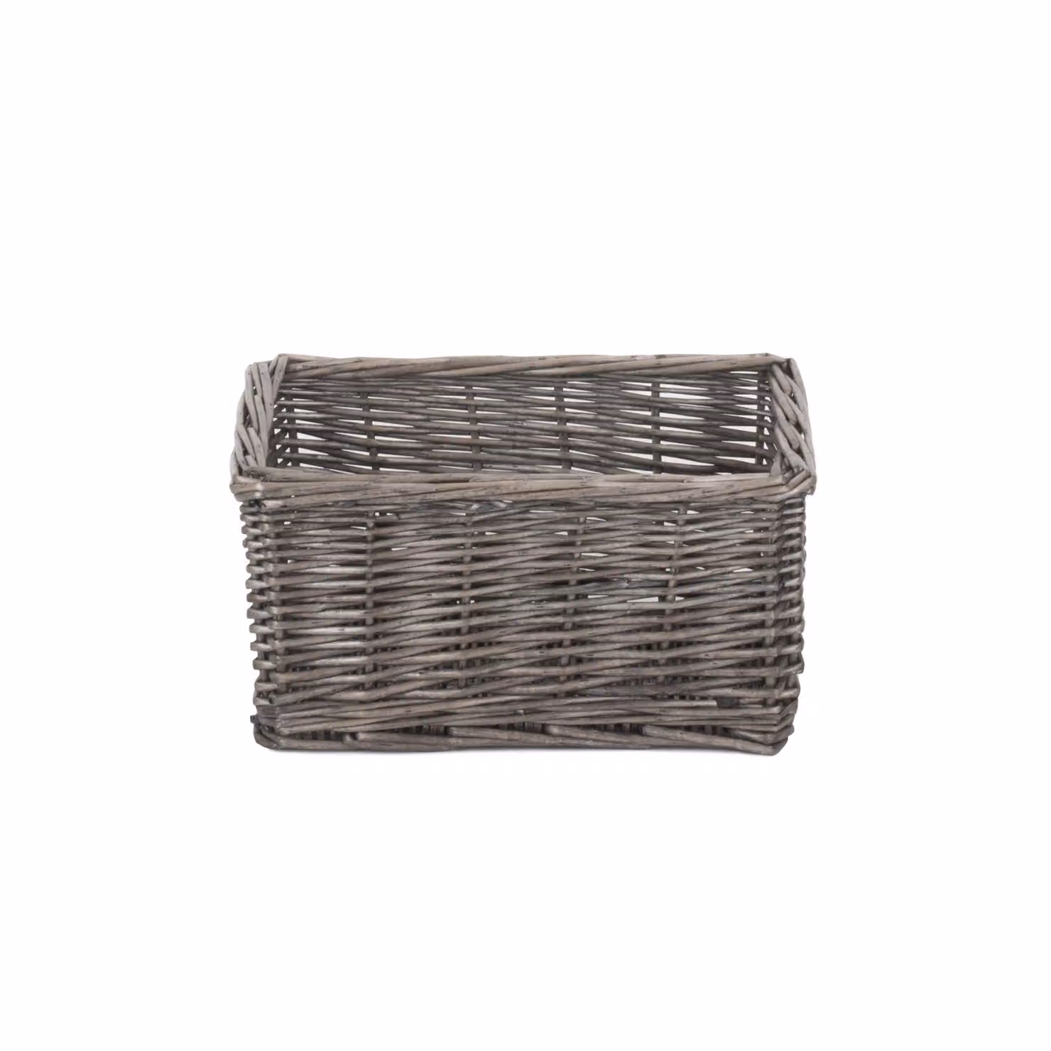 Red Hamper Rectangular Wicker Tray with Antique Wash Finish in Brown – 2