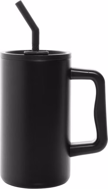 XD Design Cube Stainless Steel Travel Mug, Black, 800ml – 1
