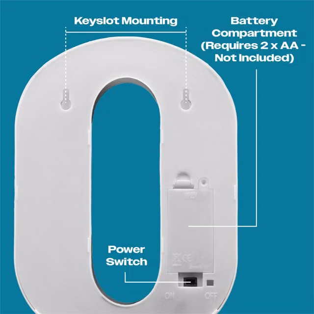 St Helens RGB LED Letter J with Remote Control, White