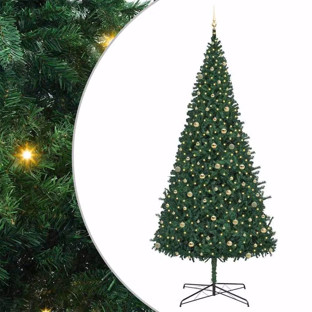 Berkfield Home Green Christmas Tree with Decorative String Lights, 400 cm – 2