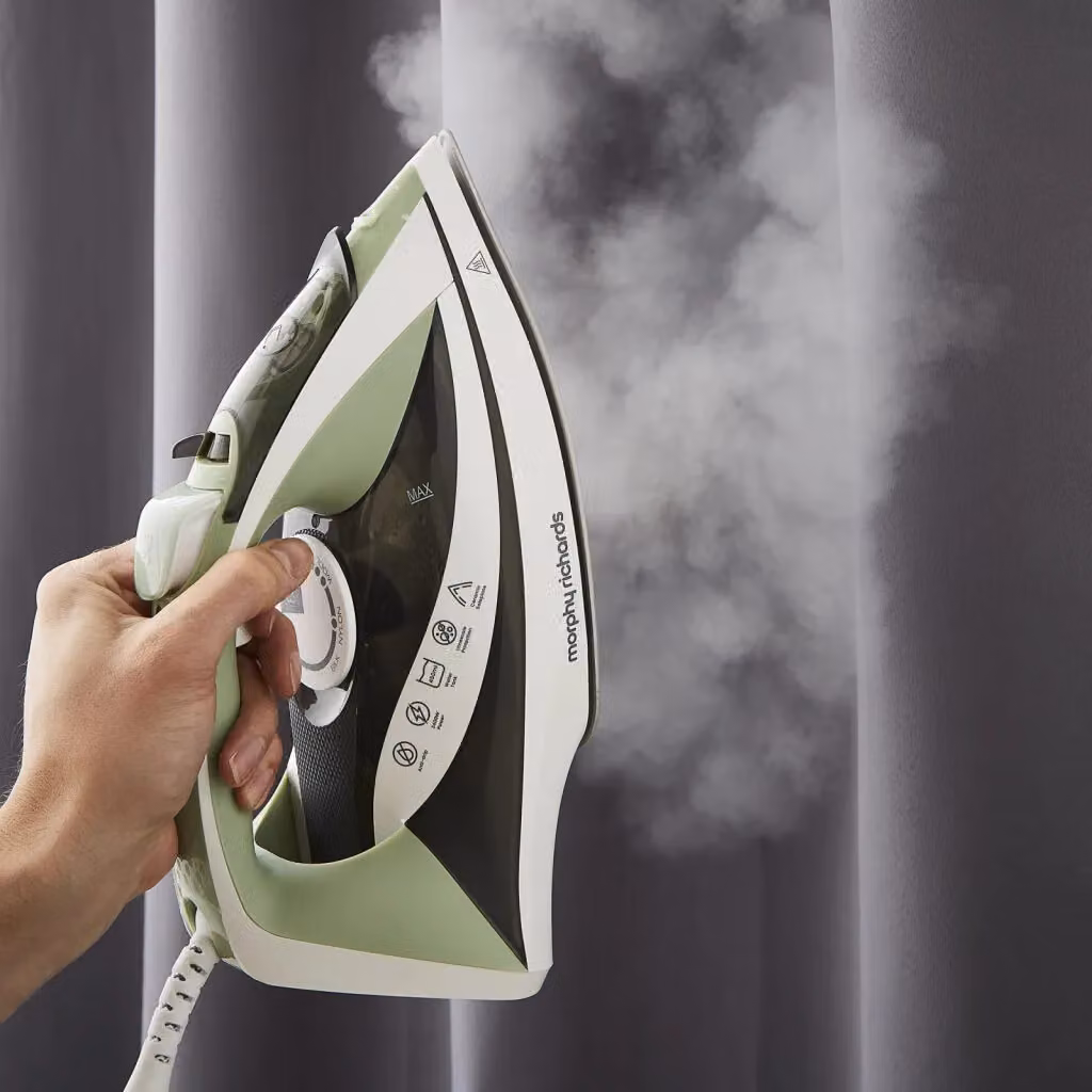 Morphy Richards Steamflow Turbo Steam Iron with Ceramic Soleplate, 2400W, Green and Grey – 4