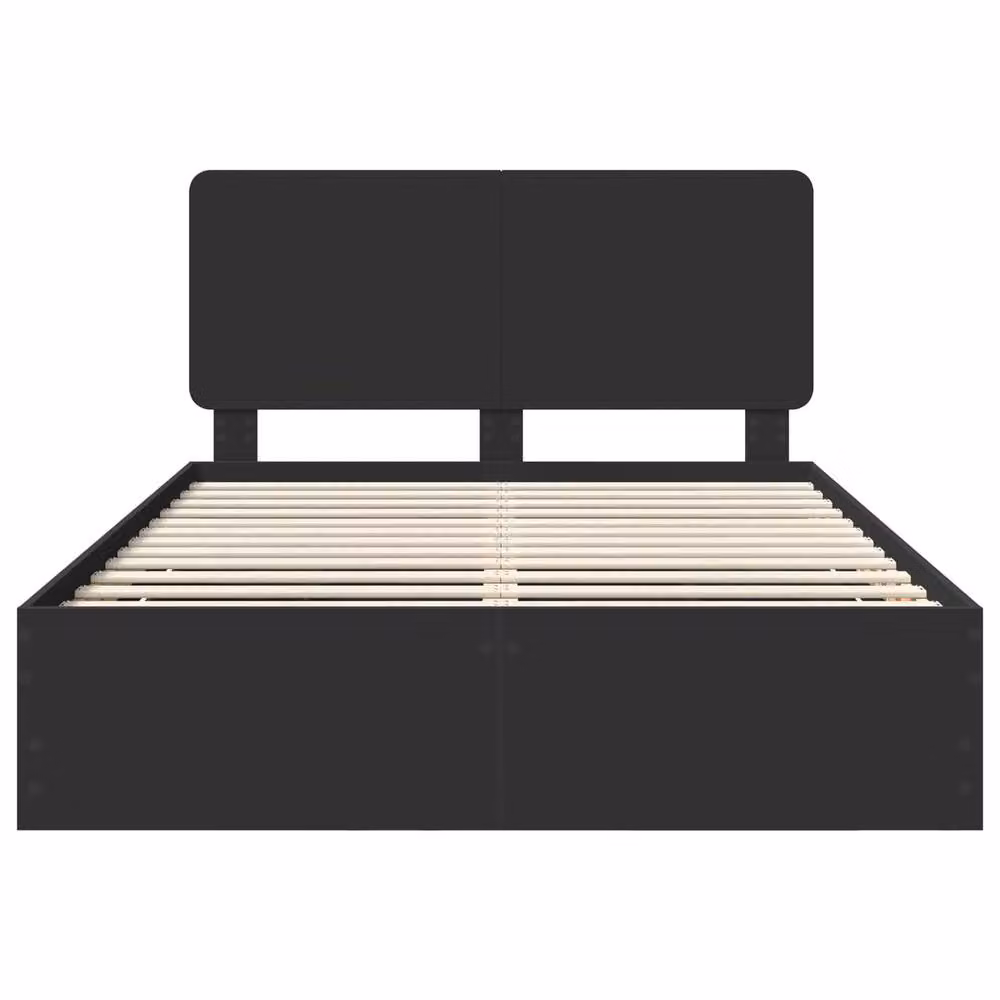 Berkfield Home Modern Bed Frame with Drawers in Black, Engineered Wood, W/D/H: 140 x 200 cm – 4