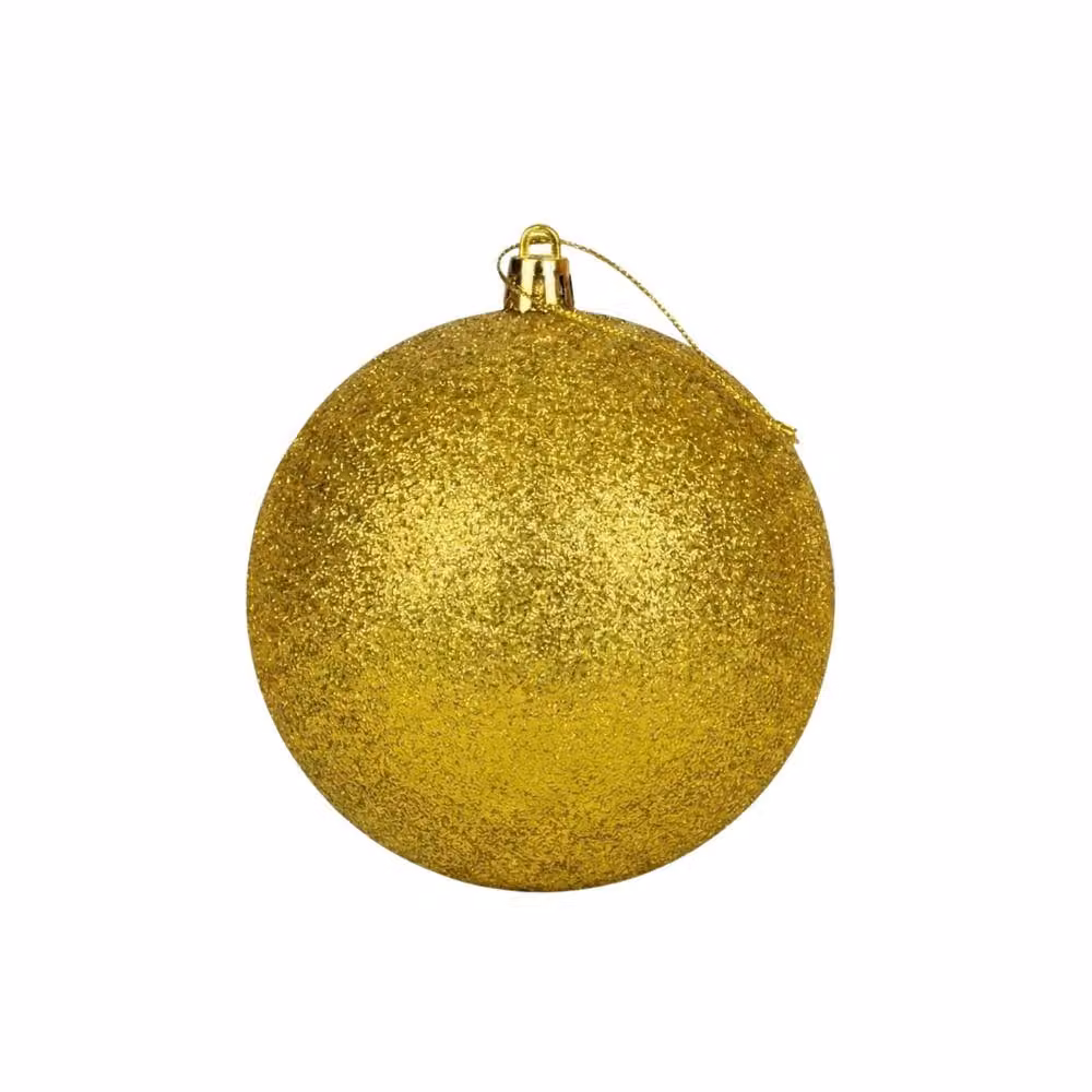 Shatchi Gold Glitter Christmas Bauble, Diameter: 20 cm – 3
