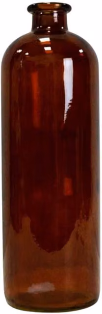 Four Candle Burnt Amber Tall Glass Bottle Vase, Brown, Height: 34 cm – 1