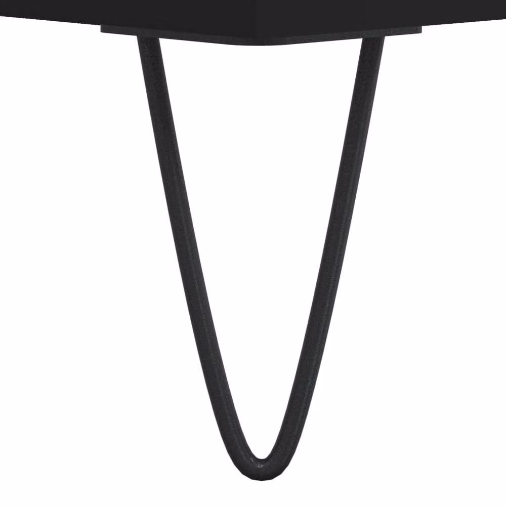 Berkfield Home Modern Black Coffee Table, W/D/H: 50 x 46 x 50 cm – 4
